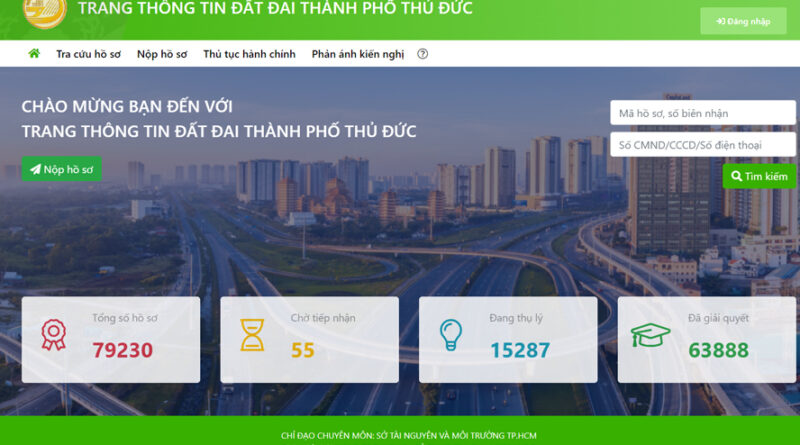 Thành phố Thủ Đức ra mắt Trang thông tin đất đai