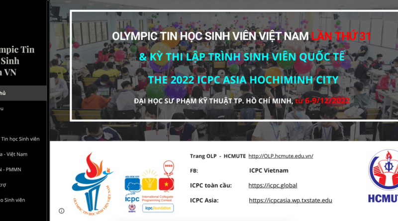 Olympic Tin học sinh viên Việt Nam 2022 sẽ diễn ra từ 6 - 9/12