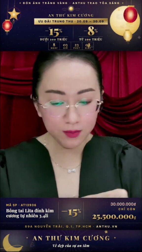 Bông tai Lita đính kim cương tự nhiên 3.4li